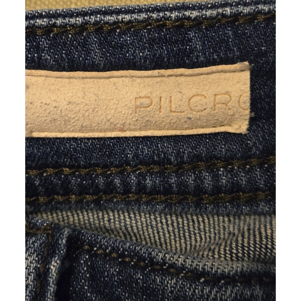 Anthropologie Pilcro Jeans Women 27 Petite Slim Boyfriend Crop Striped Side Boho - Picture 9 of 11